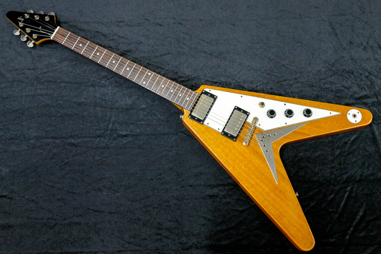 m*1様 Epiphone 1958 Flying V Korina Epiphone 1958 Korina Flying V (White Pickguard) Aged Natural