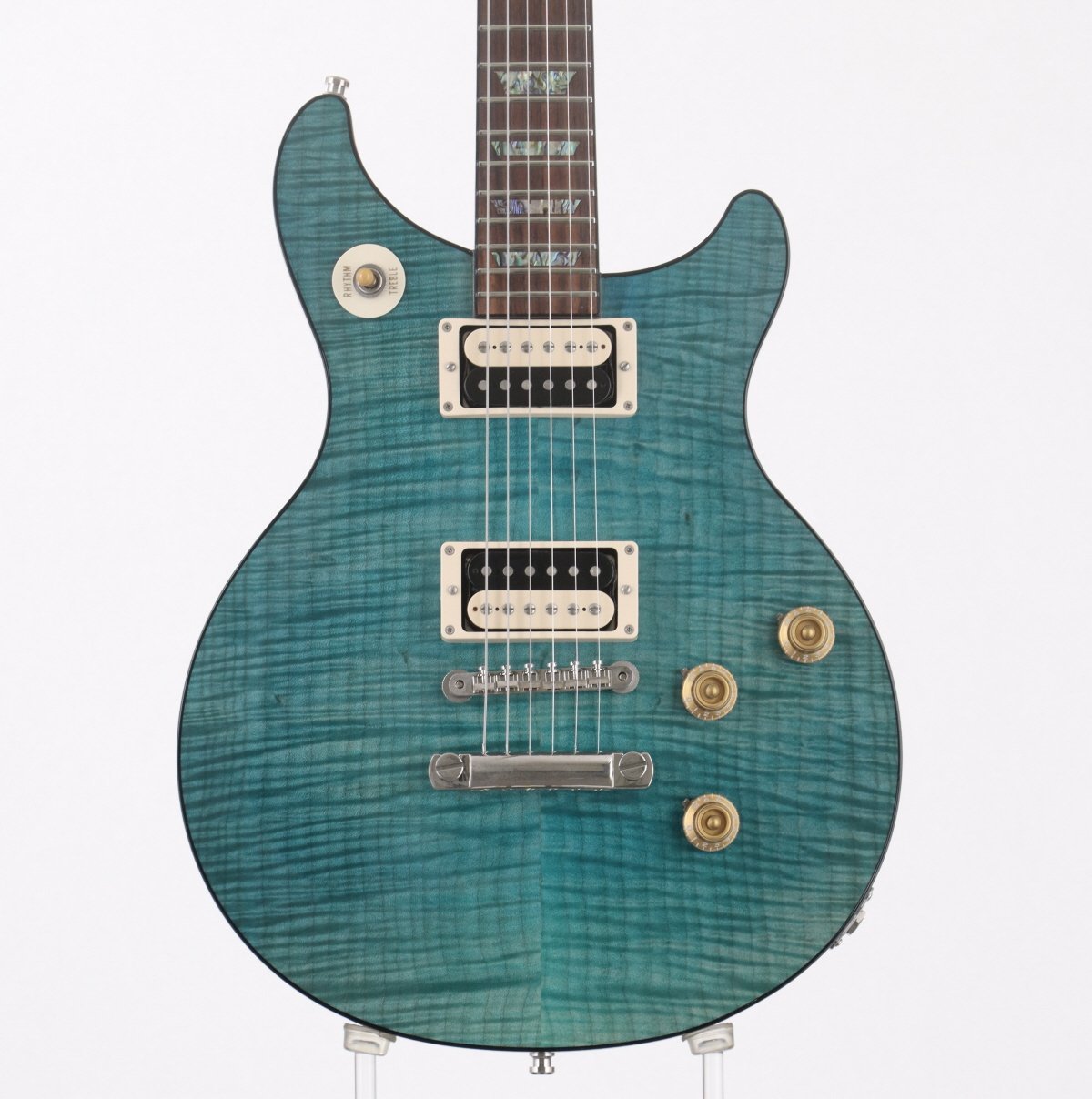 Gibson Custom Shop Tak Matsumoto DC Standard Flame Top Aqua Blue