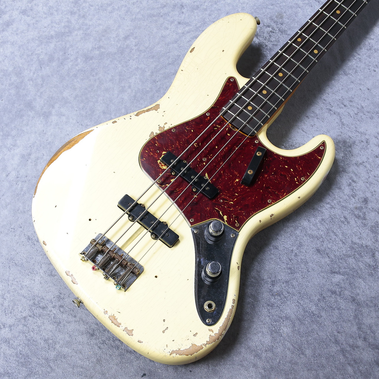 Fender Custom Shop 1961 Jazz Bass Heavy Relic - Vintage White