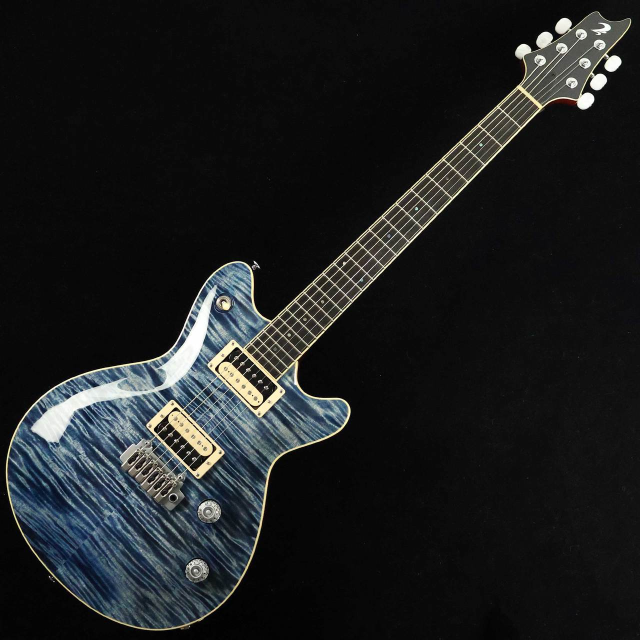 T's Guitars Arc-STD/VS100N/5A Exotic Maple Trans Blue Denim S/N