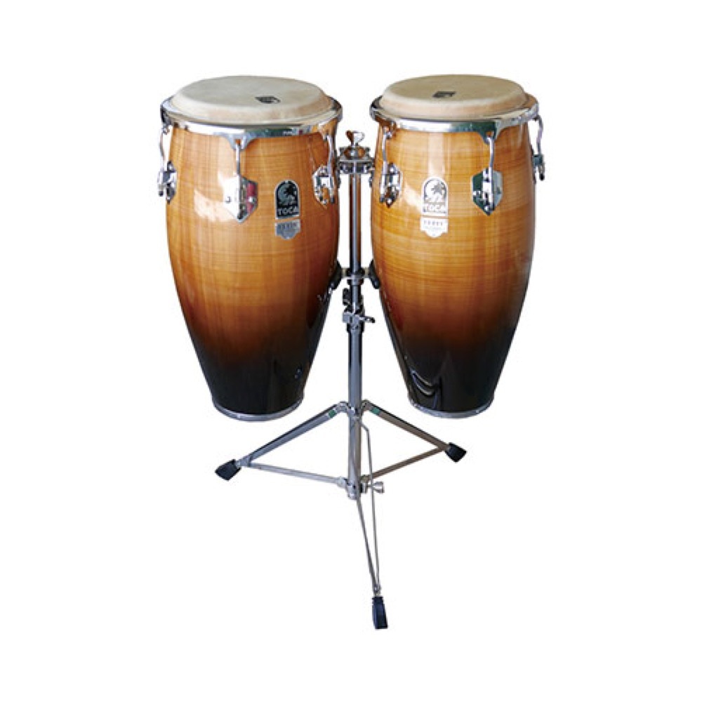 TOCA トカ 3100NF Elite Pro 11+11-3/4インチ Conga Set Natural Maple Fade コンガ スタンド 付き（新品/送料無料）【楽器検索デジマート】