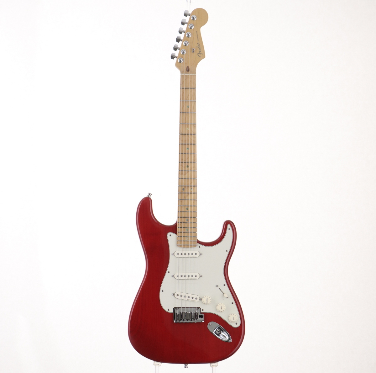 Fender American Deluxe Stratocaster Crimson Transparent Maple