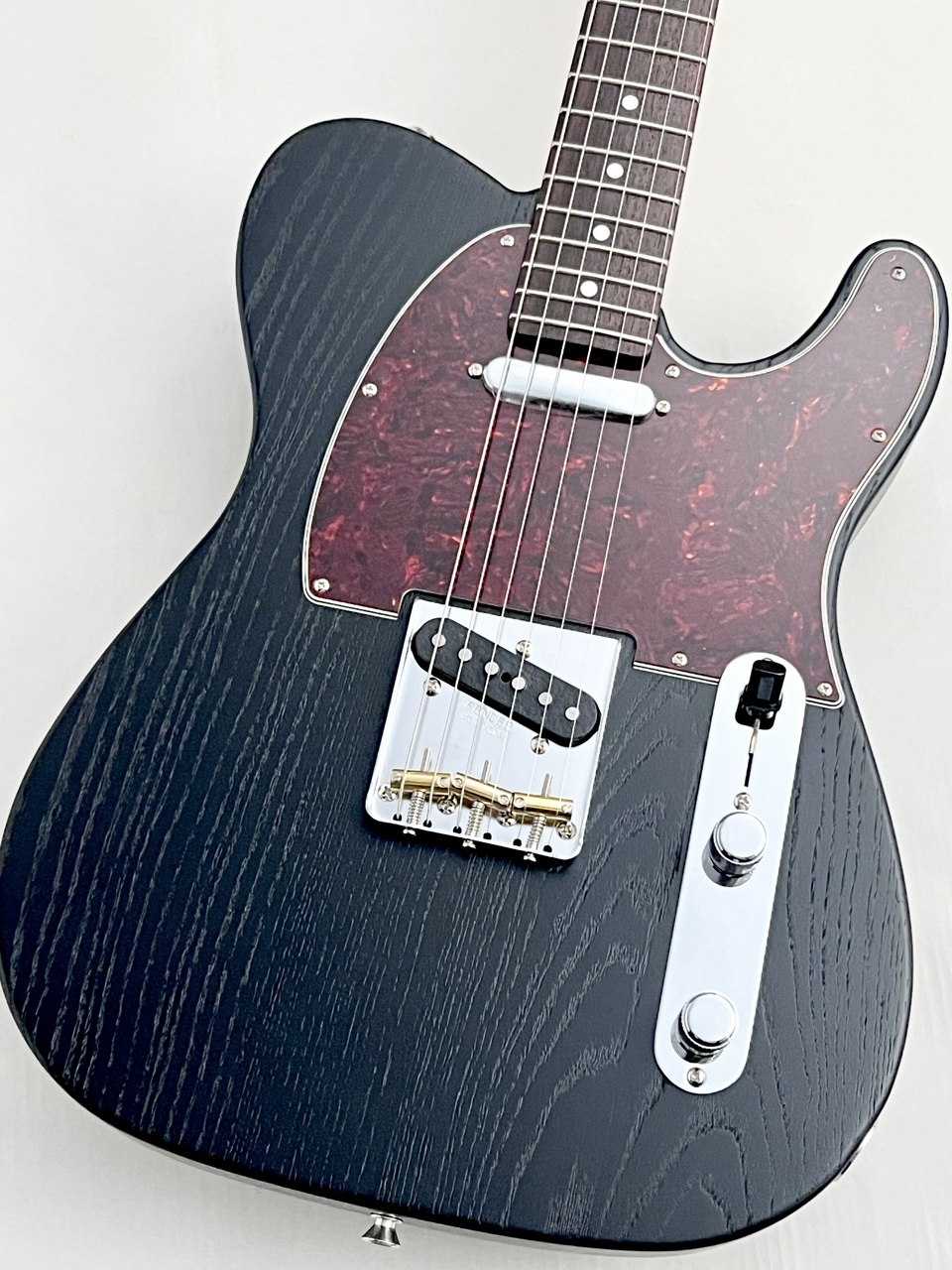 Fender MIJ LTD RAW ASH TELECASTER BLACK ≒3.77kg #JD25007703