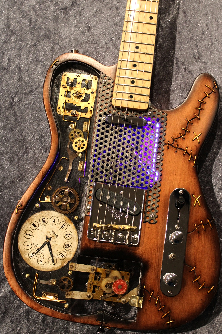 Martper Guitars Telecaster Type Custom Made Model "Frankenstein Steampunk" 【哀しき化け物】【光ります】