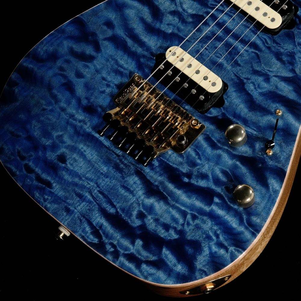 Suhr Custom Standard Quilted Maple Top Black LimbaBack Rosted