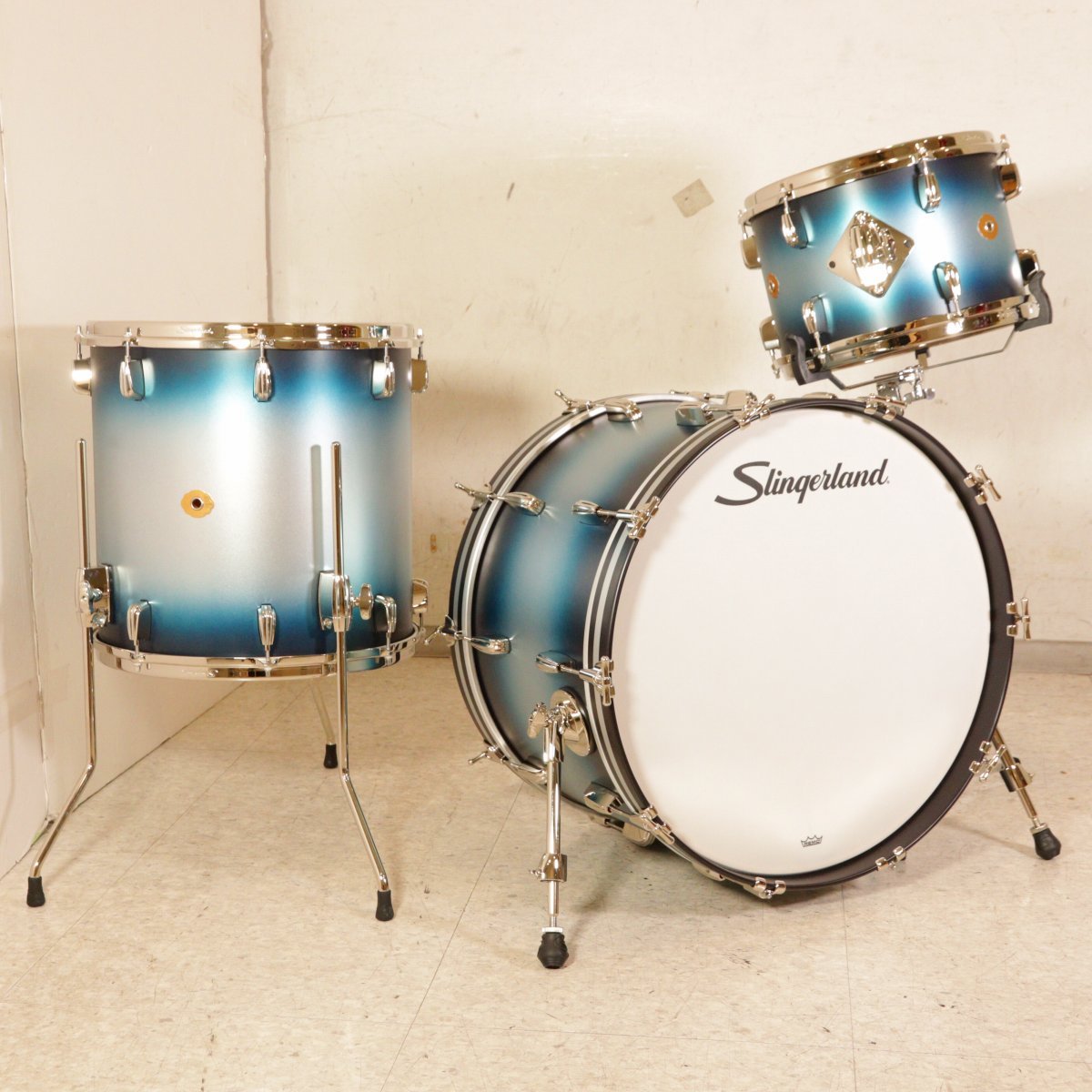 Slingerland Radio King Outfit 13/16/22 Blue and Silver Lacquer