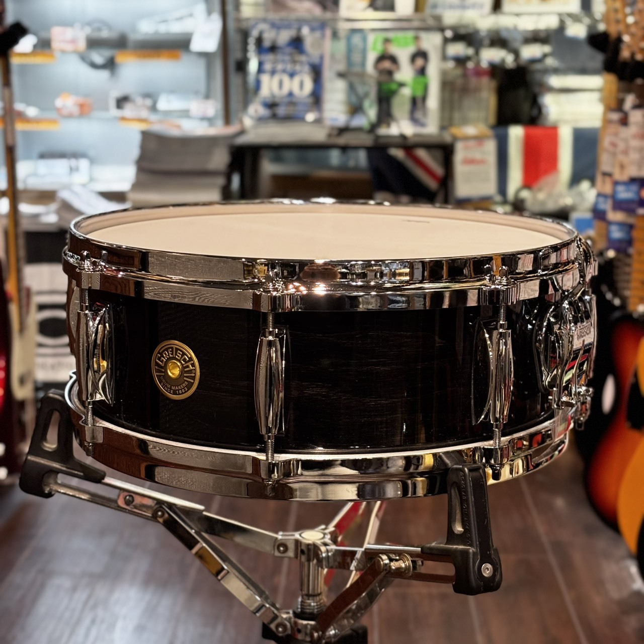 Gretsch USA Custom Ridgeland Snare Drum Ebony Gloss 14