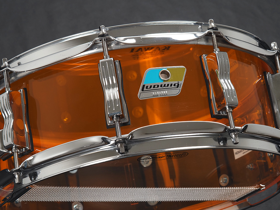 Ludwig LS901V Vistalite Amber スネアドラム 14