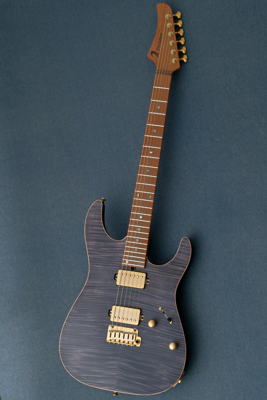 T's Guitars DST Pro 24 5A Flame Maple w/Reverse Head -Mat Trans