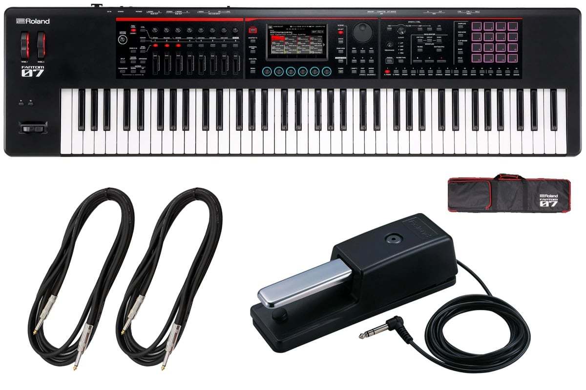 Roland FANTOM-07【純正ケーブル(RIC-G10/3.0 ゴールド)セット!】76鍵盤 多用途シンセサイザー【WEBSHOP】