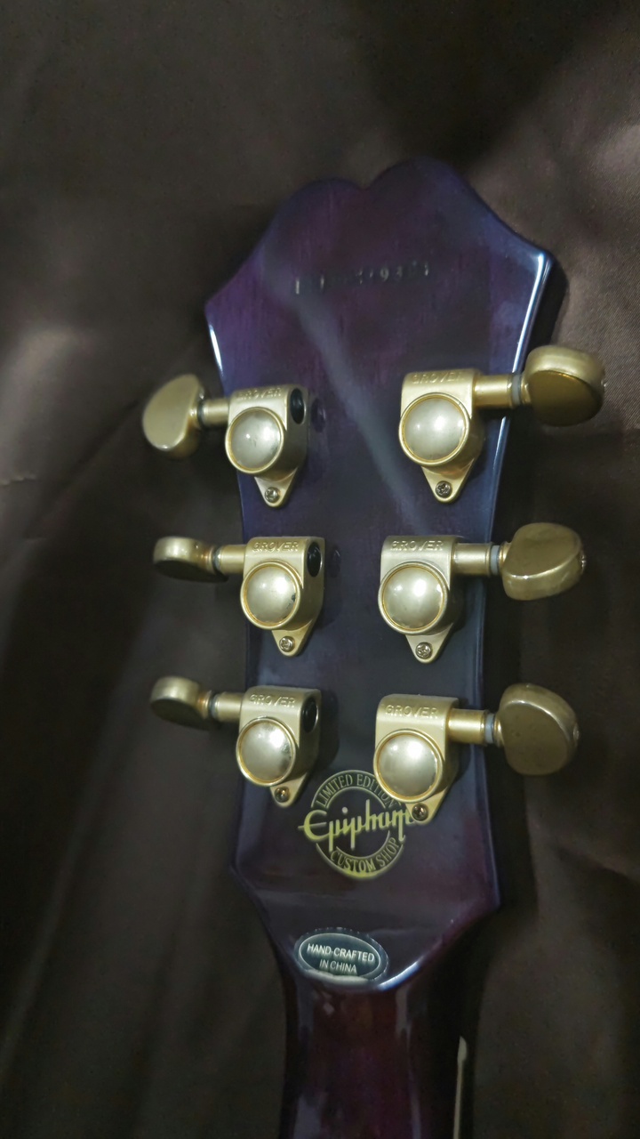 エピフォン Genesis ジェネシス デラックスプロ 虎杢 紫 エレキギター EPIPHONE GENESIS DELUXE PRO マニアックな日本製エピフォン