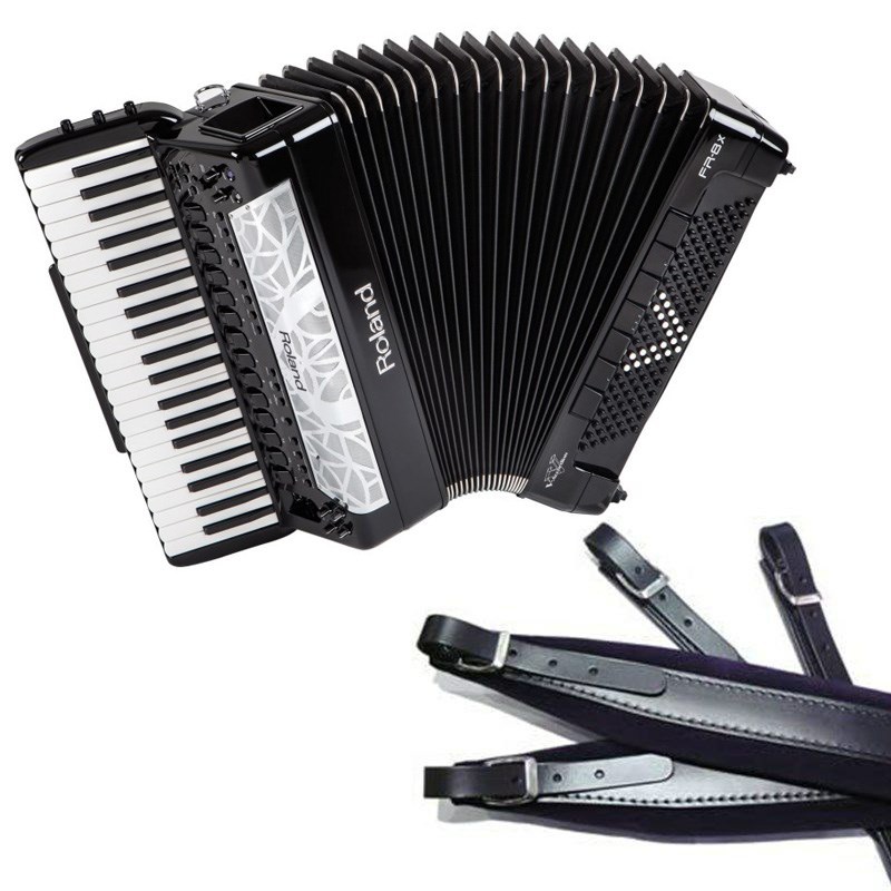 Roland FR-8X Vアコーディオン 【ピアノタイプ・ブラック】【数量限定・高品質なイタリア製ショルダーストラッ...