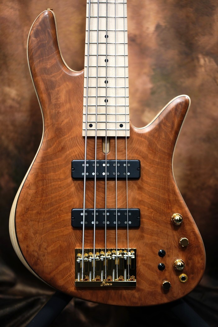 Fodera Emperor 5 Standard Special Flame Redwood