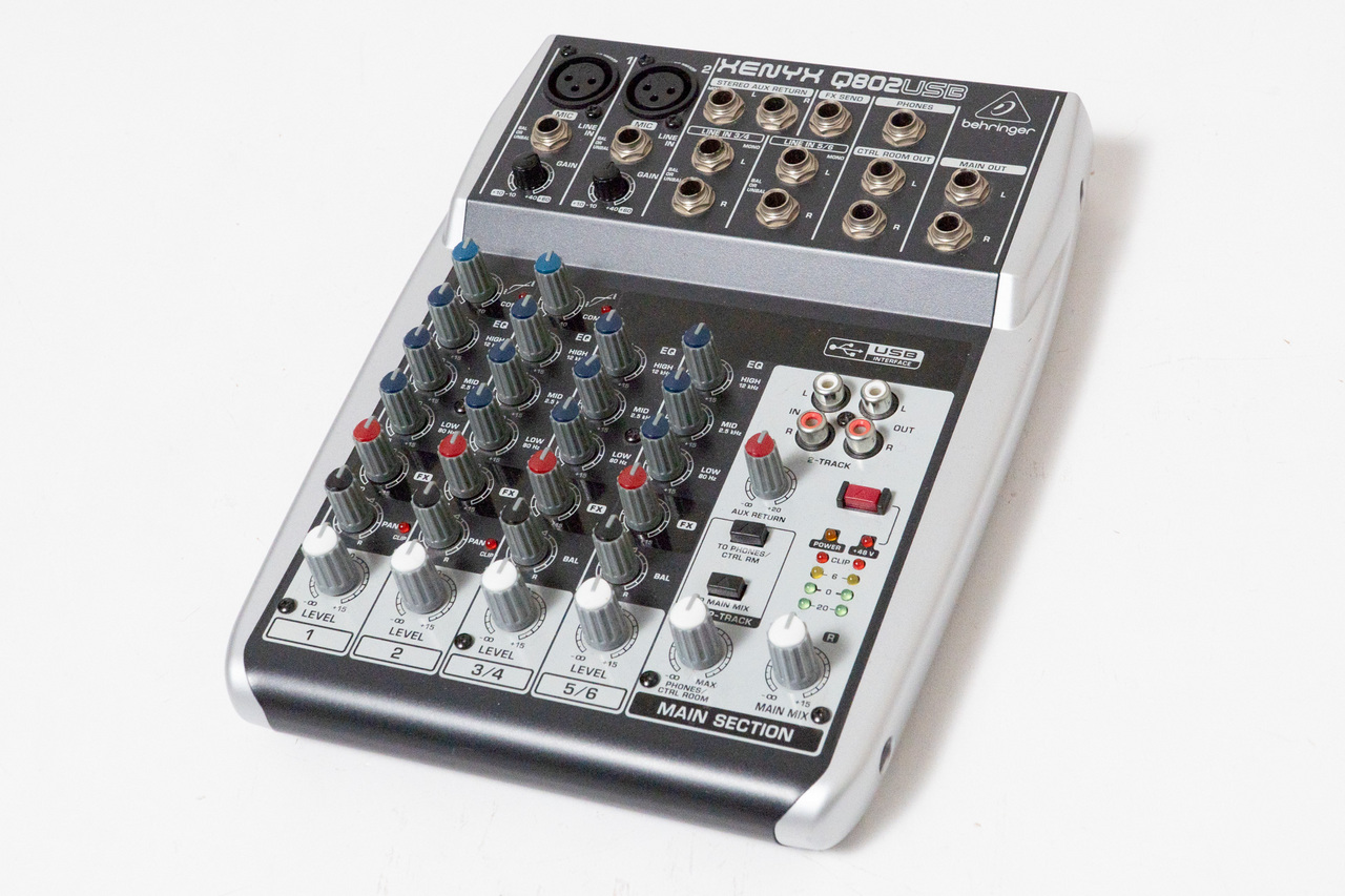Behringer XENYX Q802USB アナログミキサー 本体 BEHRINGER Xenyx Q802USB アナログミキサー【GIB横浜エフェクター館