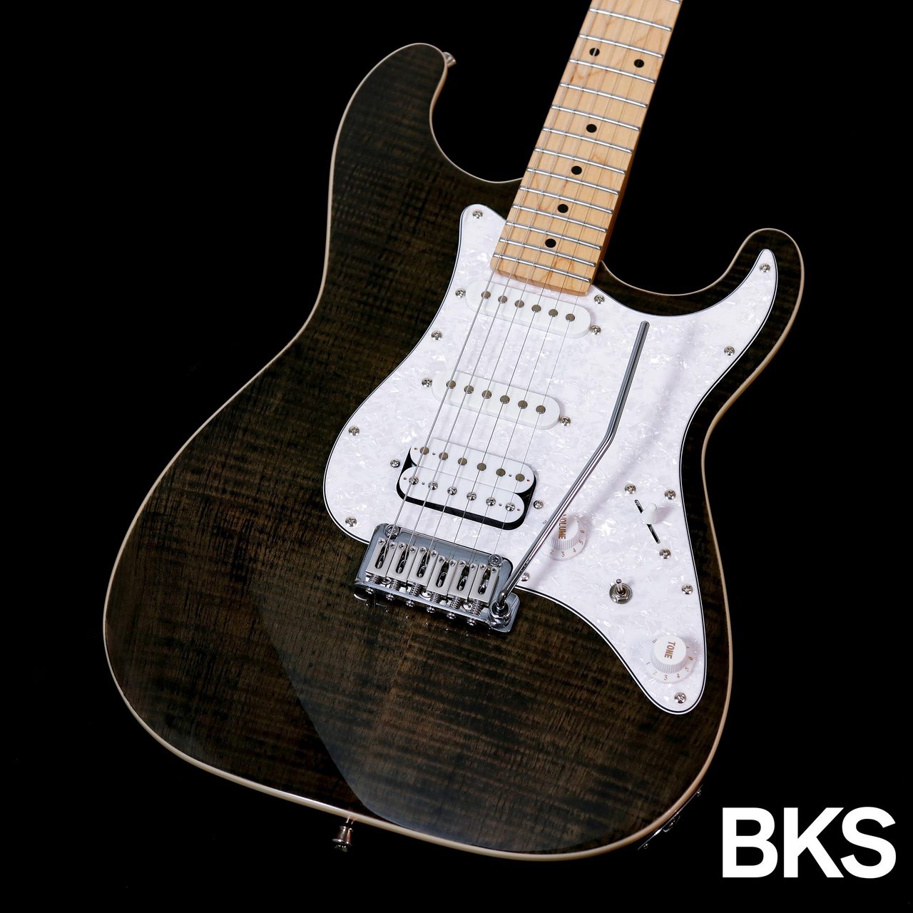 Sfida SST-650 BKS エレキギター フレイムメイプルトップ ストラト