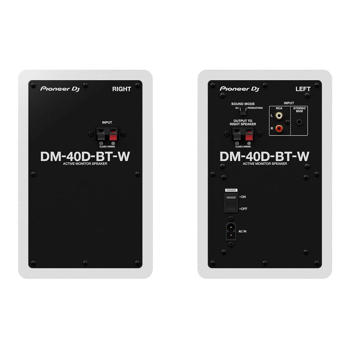Pioneer Dj DM-40D-BT-W (White) Bluetooth機能搭載 4インチ