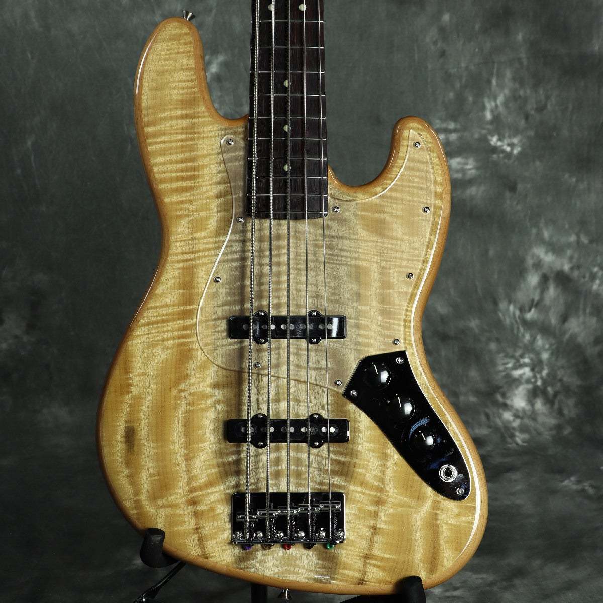 Fender ISHIBASHI FSR MIJ Hybrid II Jazz Bass V Myrtle Top Alder