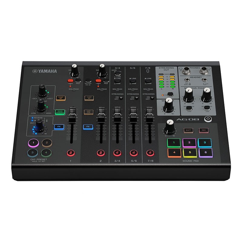 YAMAHA AG08 B(ブラック)(ヤマハ)(USBミキサー)(配信用