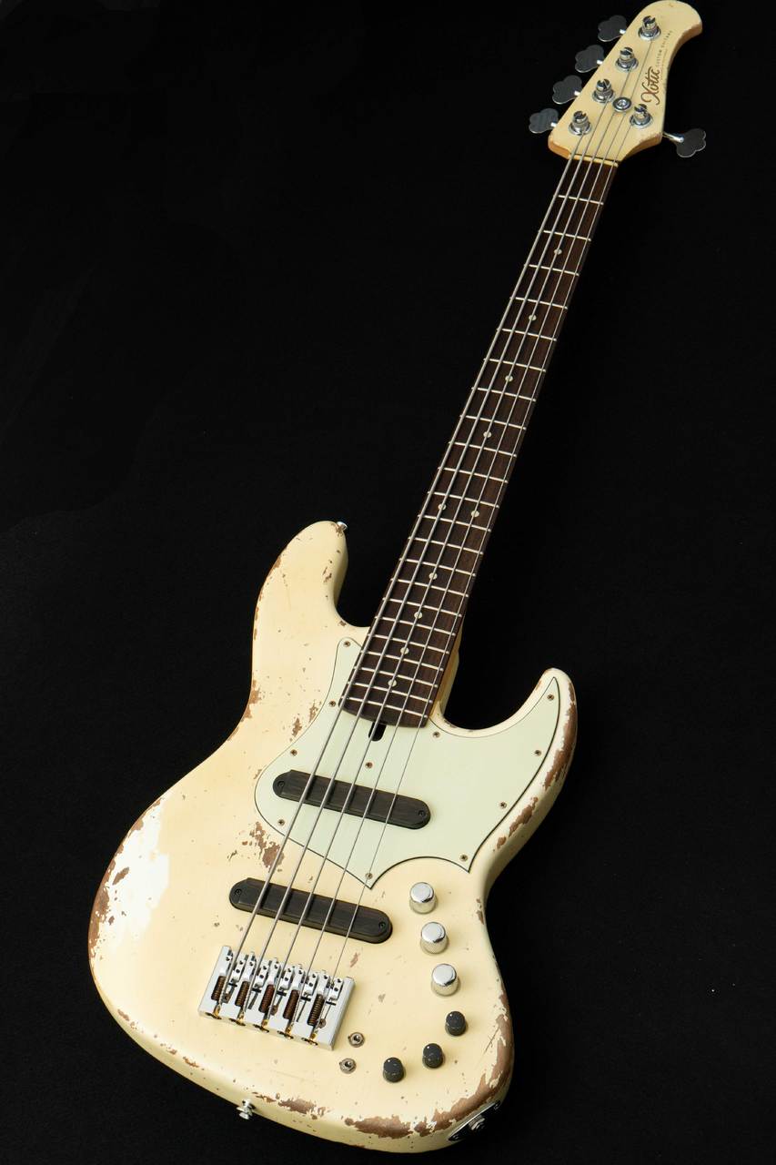 Take Chan 専用出品　1987年　最初期Thumbs Bass Xotic XJ-1T 5st Heavy Aged w/Matching Head -Vintage White-（新品