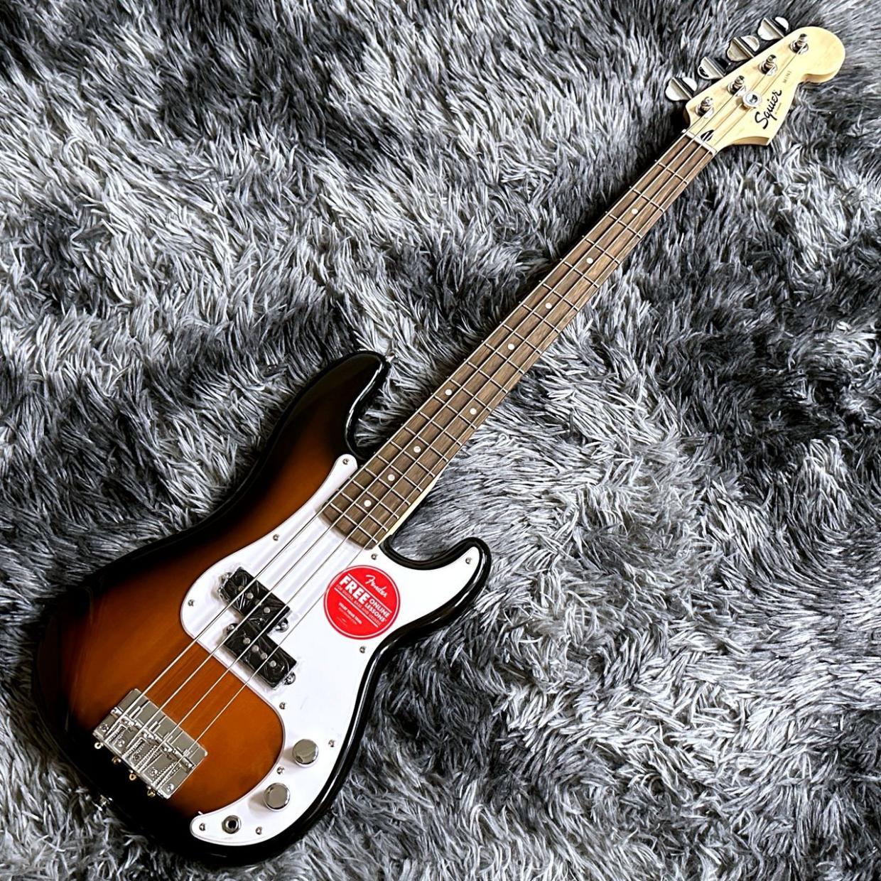 Squier by Fender Mini Precision Bass, Laurel Fingerboard, White