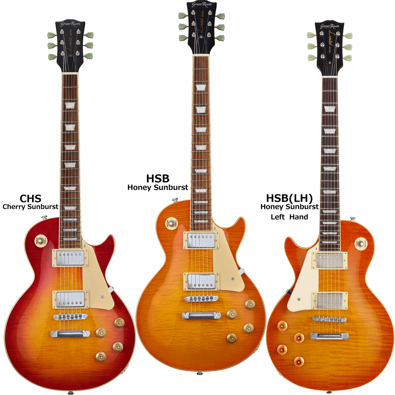 GrassRoots G-LP-STD エレキギター初心者14点セット 【ヘッドホン