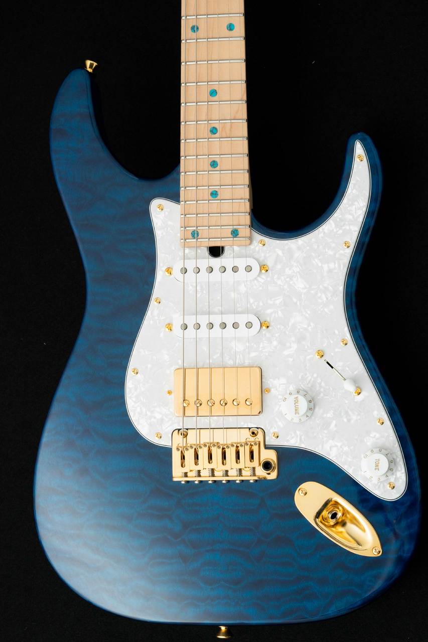 T's Guitars DST-Classic 24 w/Master Grade Quilt Maple -Trans Blue