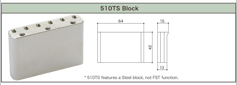 GOTOH ゴトー 510TS-SF1-C 42mm Block ギター用トレモロユニット