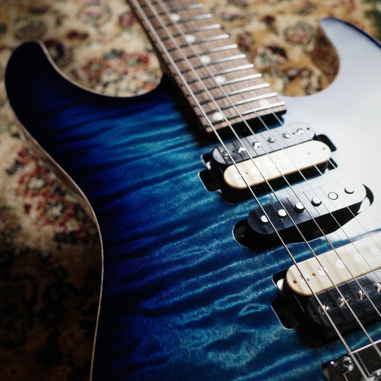 T's Guitars (ティーズギター) DST-Pro24-Type2 Trans Blue Burst 