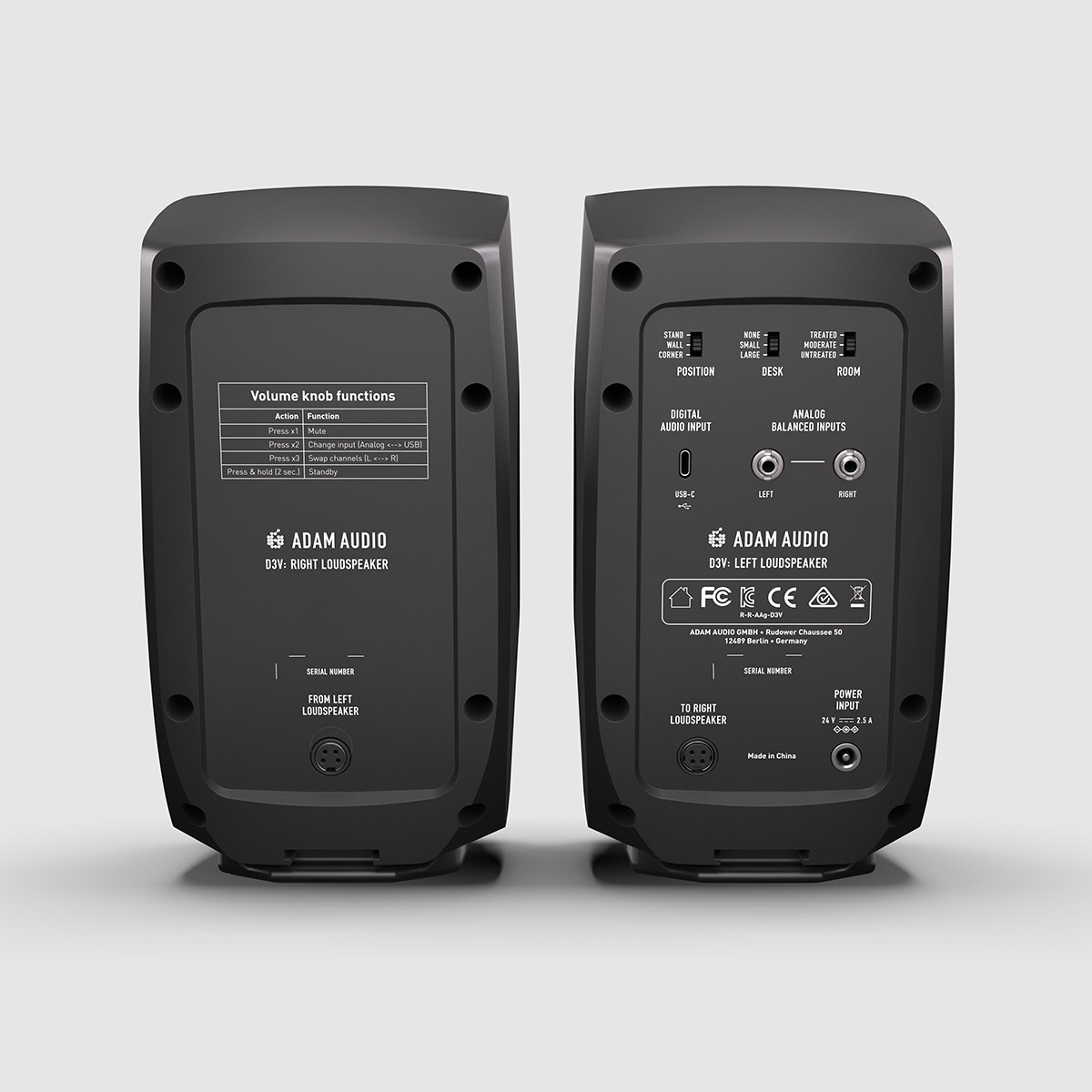 ADAM Audio D3V ペア Black アクティブ モニタースピーカー ADAM Audio D3V ペア Black アクティブ モニタースピーカー