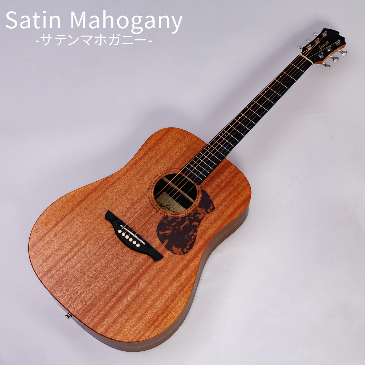 James J-300DII サテンマホガニー ドレッドノート 簡単弦高調整 トップ