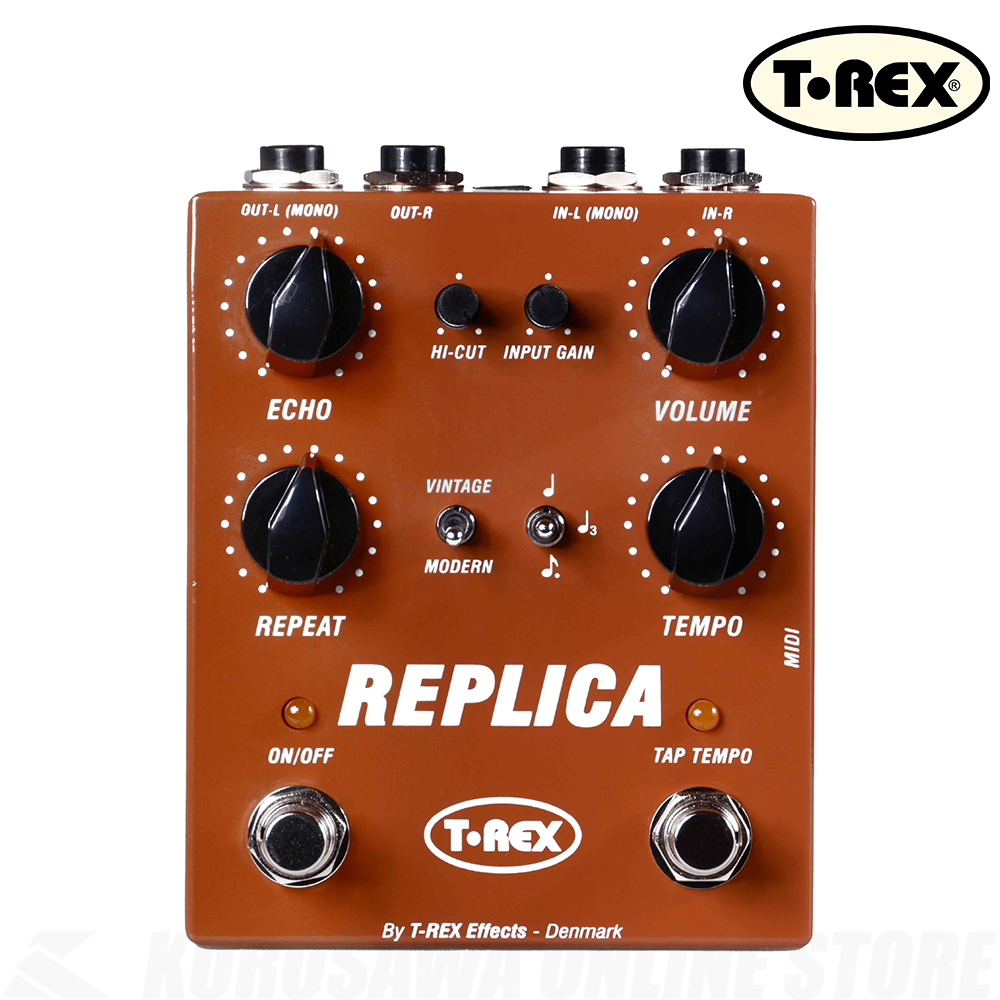 T-REX Replica ディレイ　アダプター付き T-rex Replica DK《デジタルディレイペダル》（新品）【楽器検索