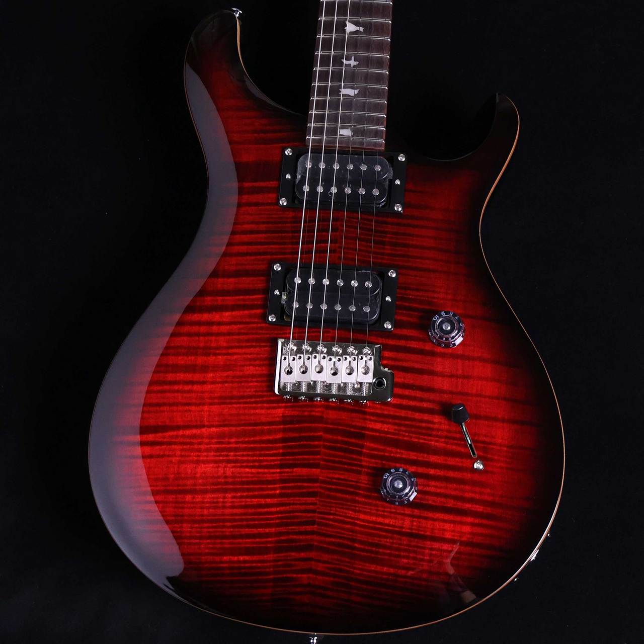 【美品・動作確認】PRS SE Custom24 FireRed Burst PRS SE CUSTOM 24 Fire Red Burst エレキギター【現物画像