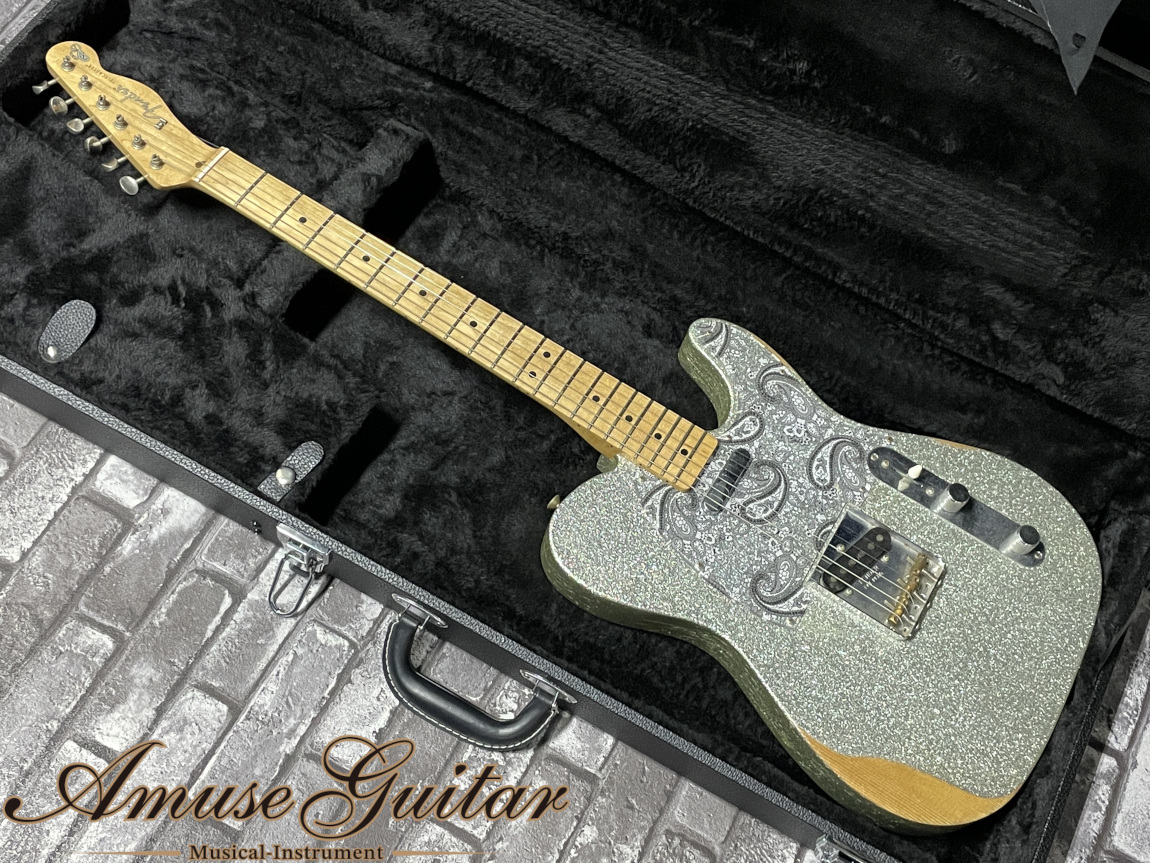 Fender MEX Brad Paisley Road Worn Telecaster Maple FB # Silver Sparkle  2017年製【w/Custom Shop Pickup】2.61kg（中古）【楽器検索デジマート】