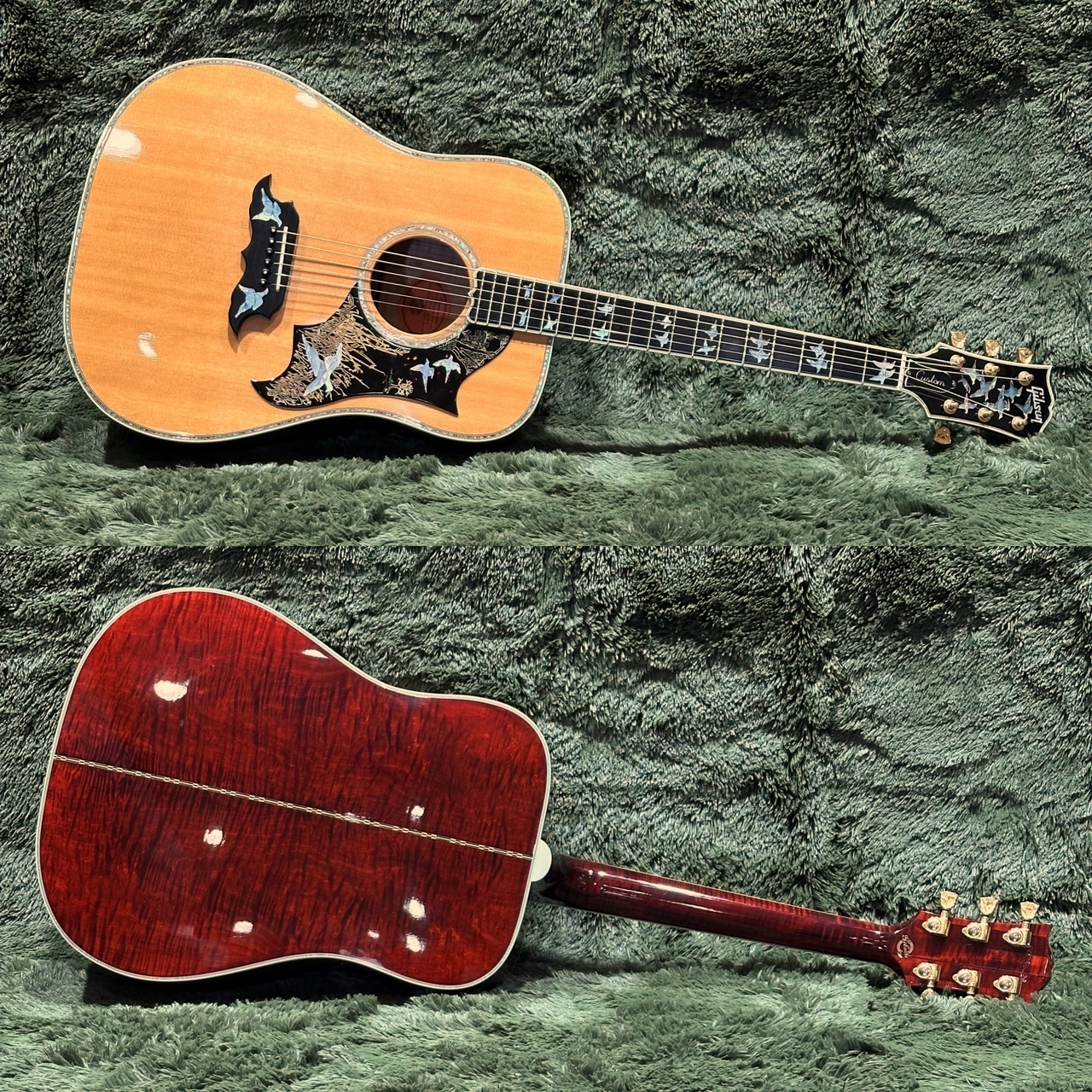GIBSON DOVE’S IN FLIGT 2001年製 Platinum Gibson Doves In Flight Acoustic Guitar Antique