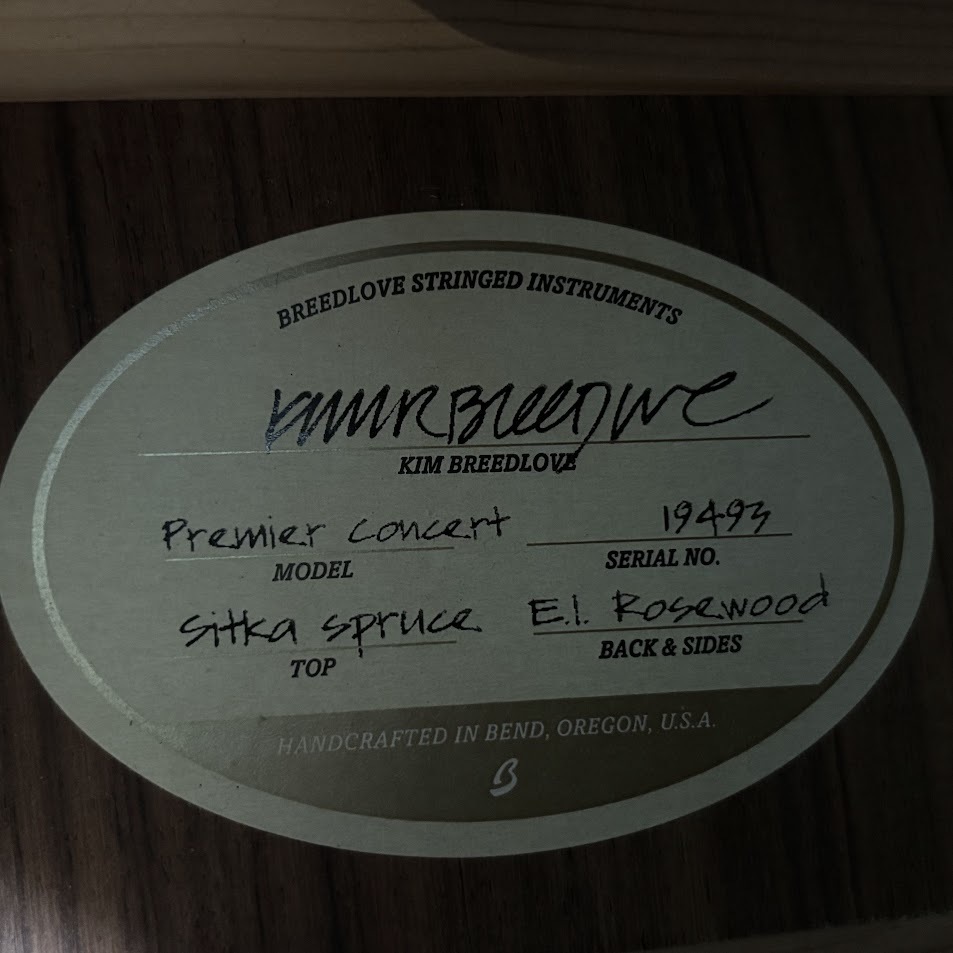 Breedlove Premier Concert【現物画像】（中古/送料無料）【楽器検索