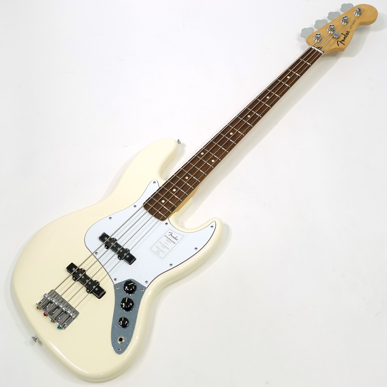 エレキベース ホワイト トータス柄 Fender 《現物画像 / 迅速発送！》Standard Jazz Bass Olympic