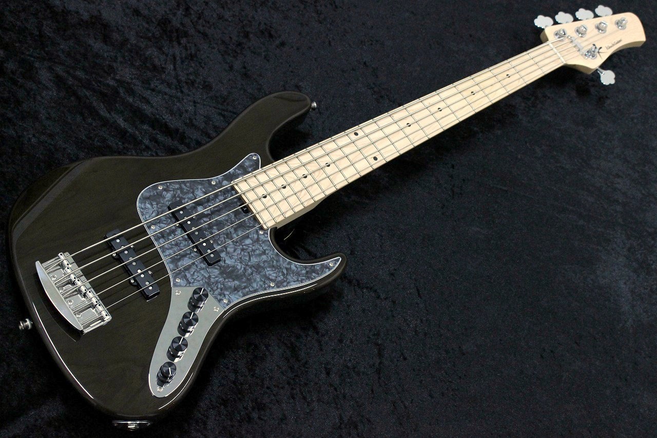 Kikuchi Guitars Hermes MV5 (5st Ash/Maple) / Trans Black #307