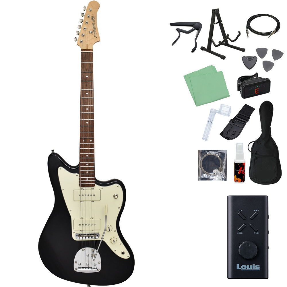 Photogenic JM-220 エレキギター初心者14点セット 【ヘッドホンアンプ