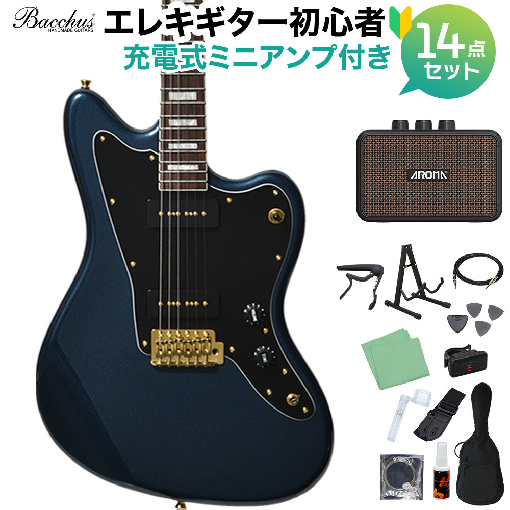 Bacchus BJM-1-RSM/R-LX DLPB 初心者14点セット 【充電式ミニアンプ