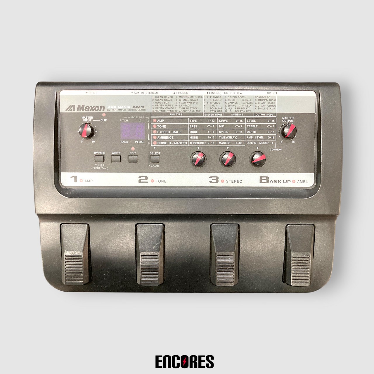 Maxon AM3 AMP MANIA シュミレーター マルチエフェクター Maxon AMP MANIA AM3 マルチエフェクター（中古）【楽器検索デジマート】