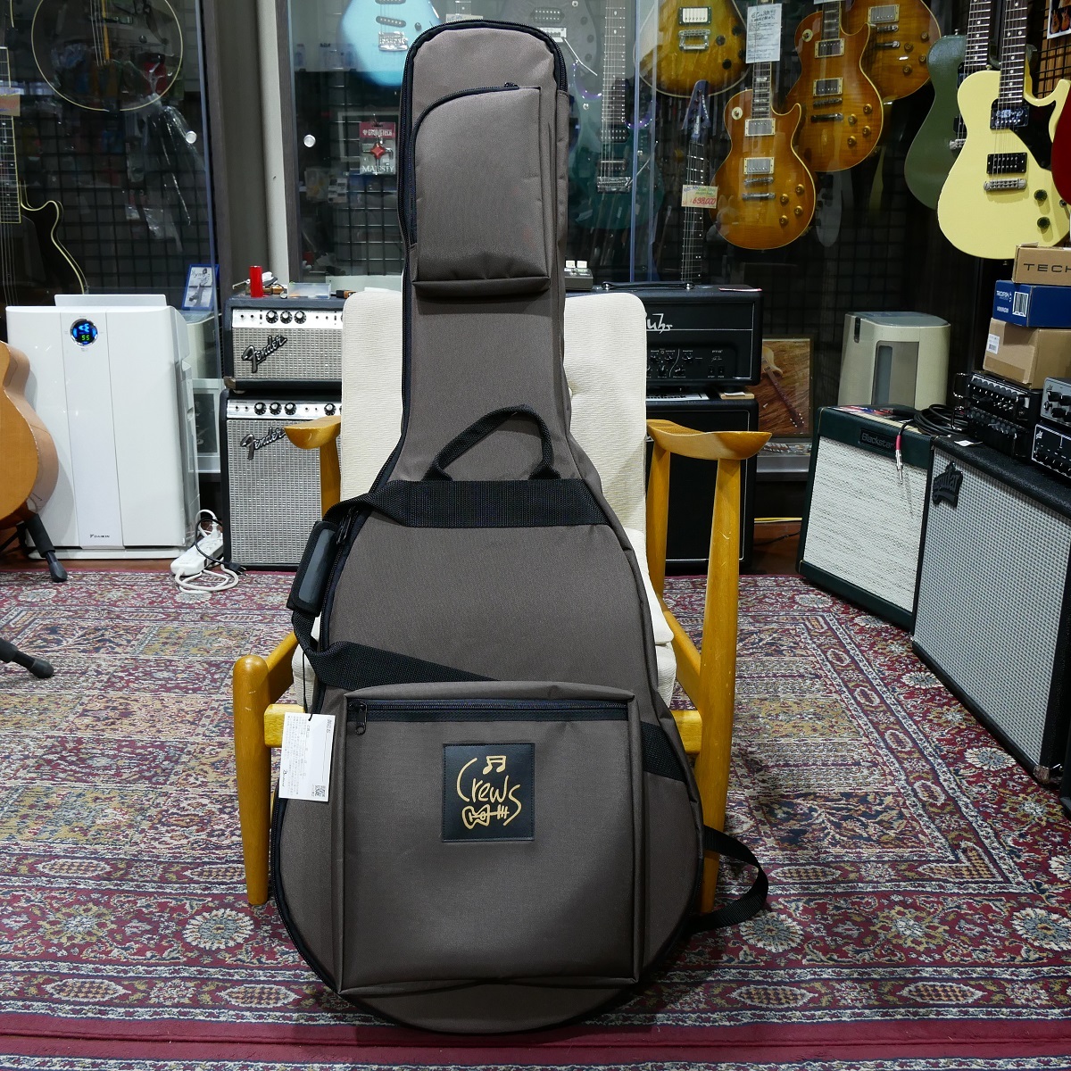 キ*助様 NAZCA JB/PB用 ギグバッグ ダークブラウン Crews ロゴ