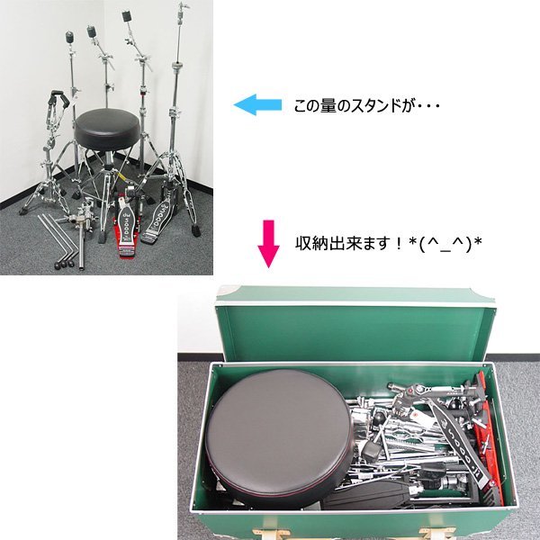 スネアドラム　panda ケース　スタンド付き スネアドラムセット Pearl パール SS1455N 14