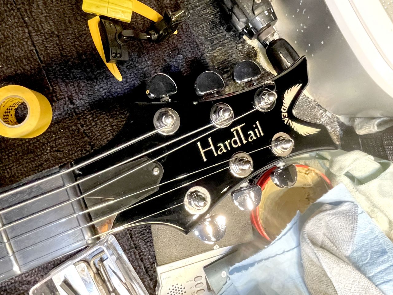 DEAN USA Hardtail Quilt Maple Top Trans Midnight Blue（中古