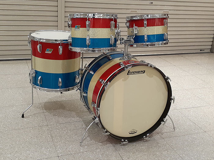 Ludwig 【VINTAGE】Early 70s Big Beat Custom Trico sparkle 4pc set 22 16 13  12 （ビンテージ）【楽器検索デジマート】