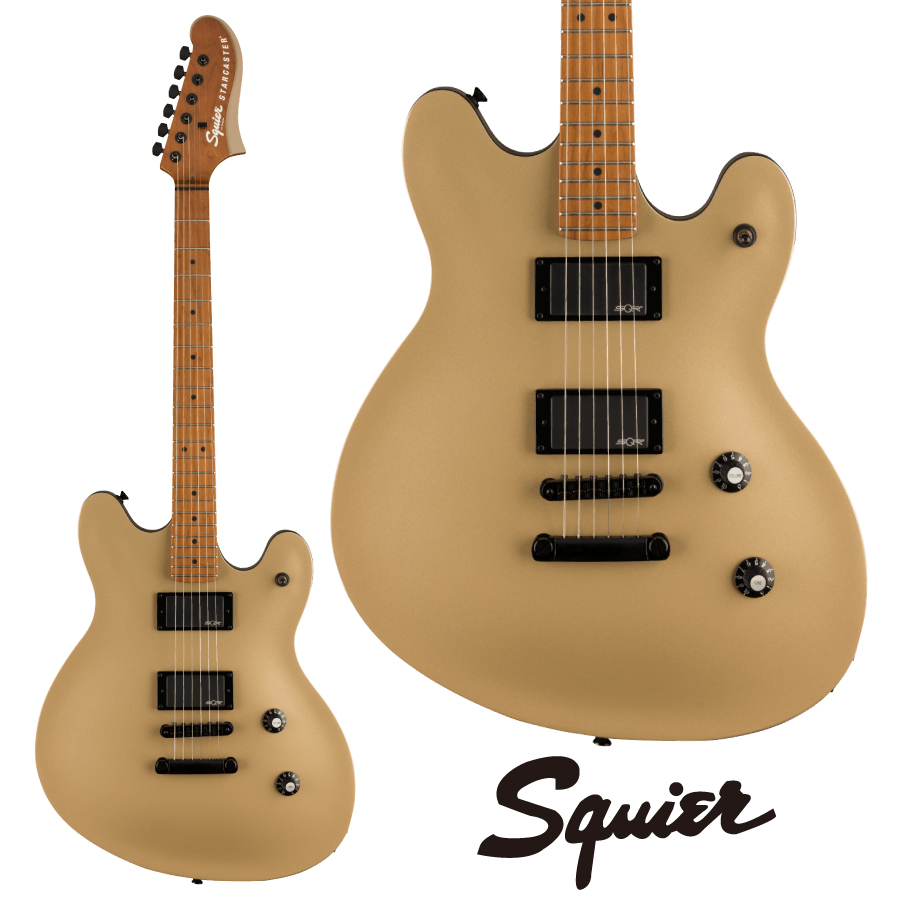 Squier by Fender Contemporary Active Starcaster - Shoreline Gold / Roasted  Maple - 【Webショップ限定】（新品/送料無料）【楽器検索デジマート】