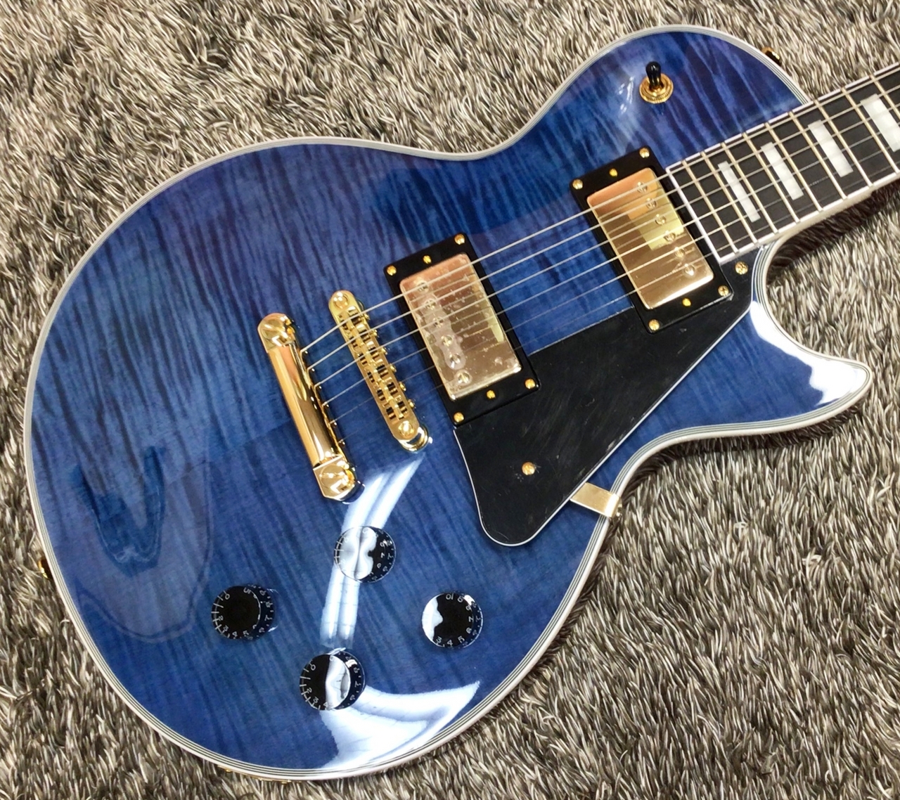 Bacchus DUKE-CTM 薄型ボディ　レスポール Bacchus DUKE-CTM BLK レスポールカスタムタイプ 【現物画像