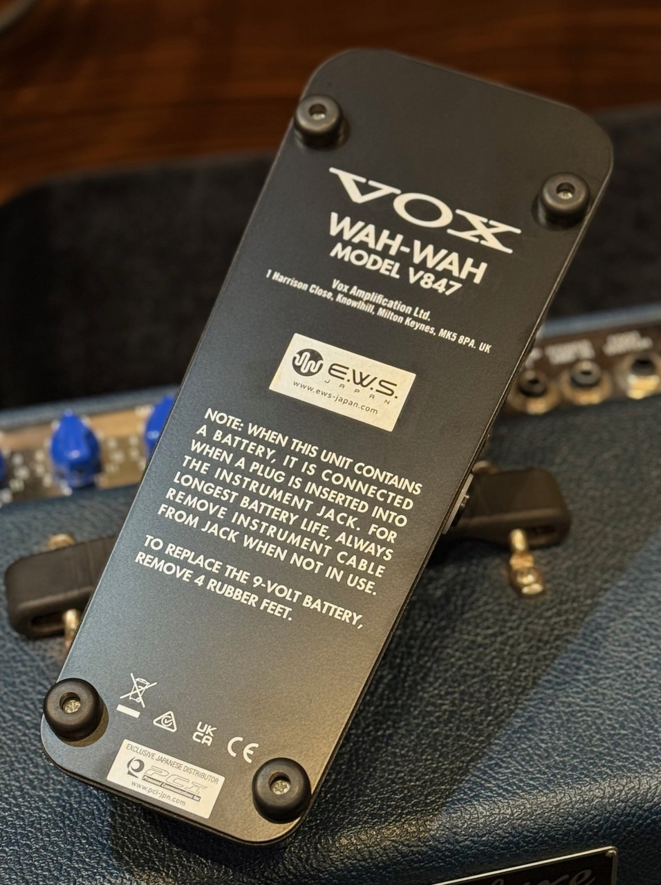 E.W.S. ワウペダル VOX V847 MOD ケース付 E.W.S. ワウペダル VOX V847