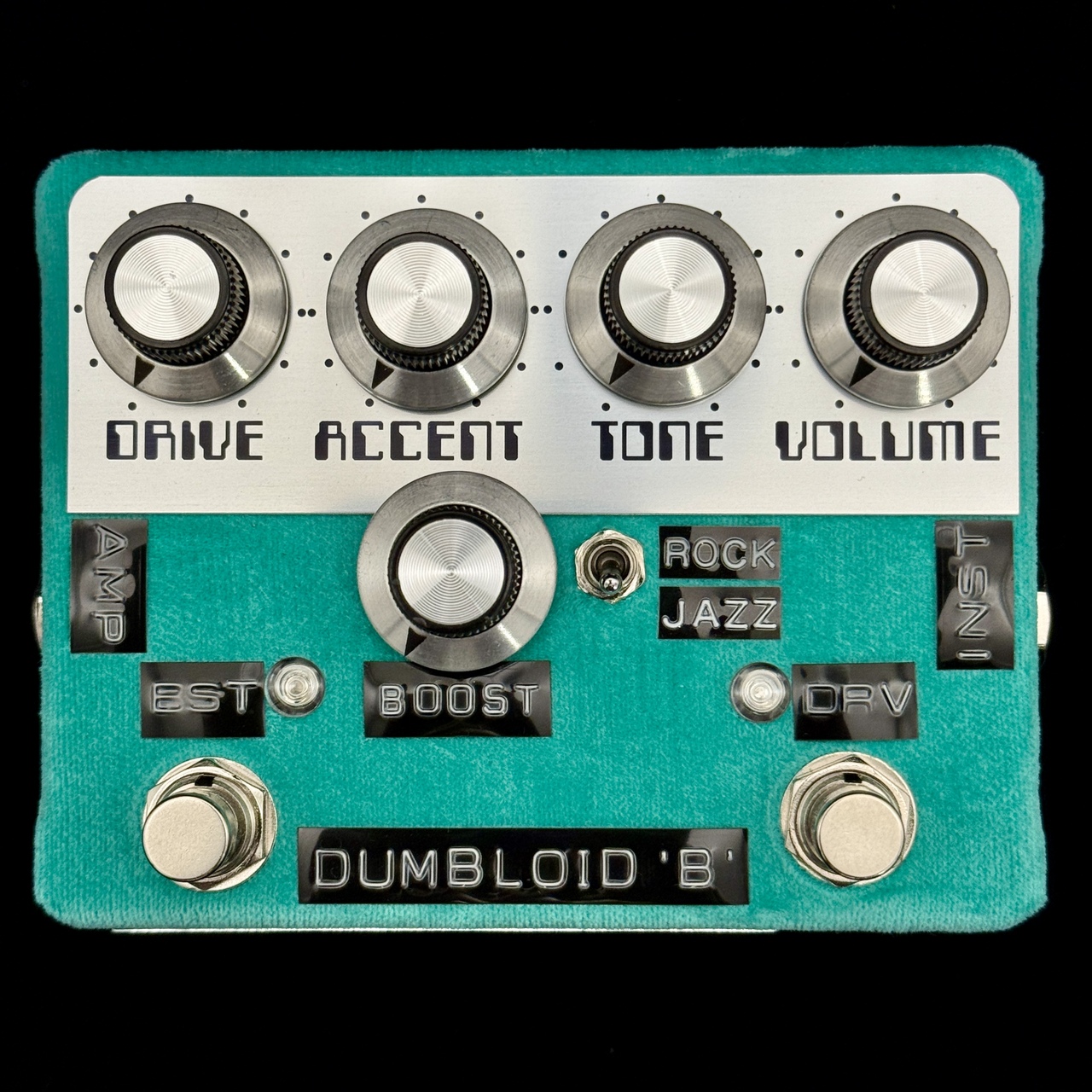Shins Music Dumbloid B Boost Mint Green Velvet Psycedelic Panel