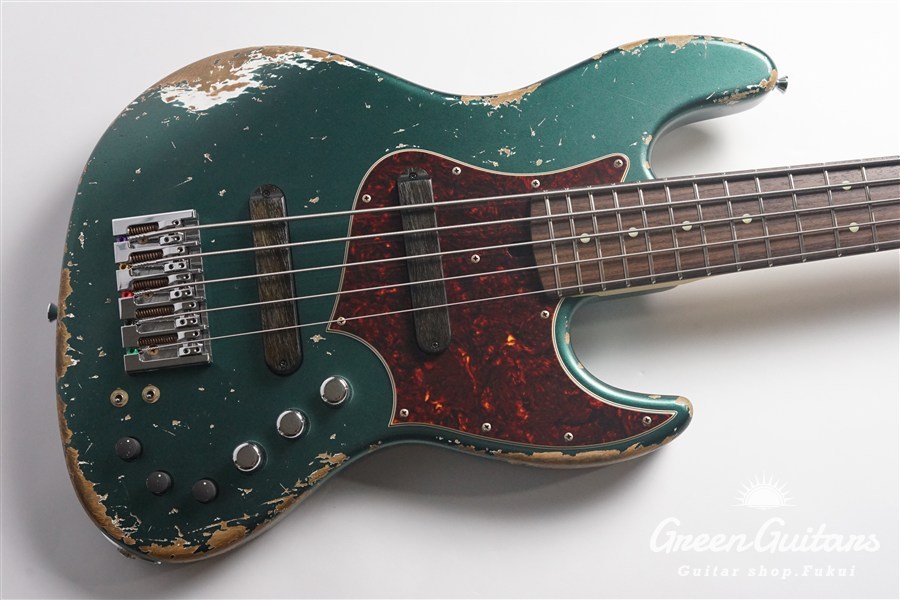 Xotic lic Green Sherwood 5st XJ-1T Xotic ベース XJ-1T Aged Heavy (Lacquer) 3TS over Green Sherwood 5st ベース
