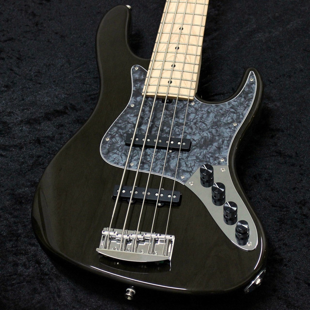 Kikuchi Guitars Hermes MV5 (5st Ash/Maple) / Trans Black #307